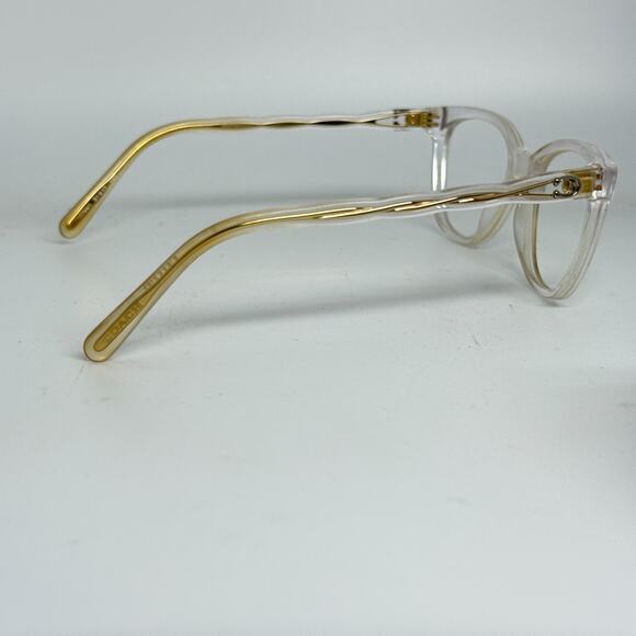 Coach Eyeglasses Frames Clear Gold 51-17-140 Full Rim 19844 - Picture 4 of 7